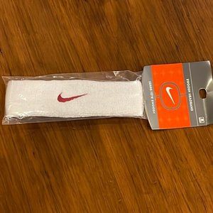 Nike Swoosh Terry Cloth men’s women’s headband head sweatband new white red